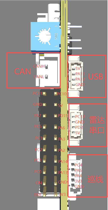 C30D V2.2 版侧面接口图
