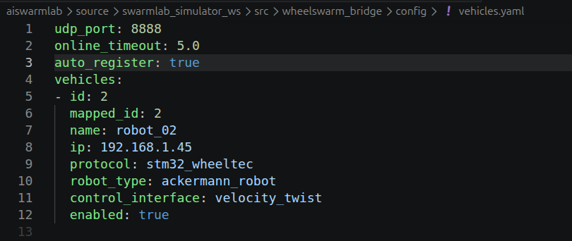 vehicles.yaml 单车配置示例